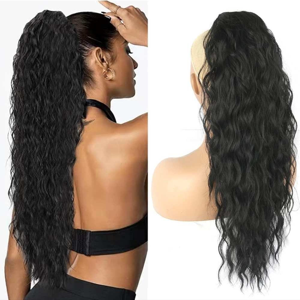 Curly Wavy Drawstring Ponytail Extension synthetic